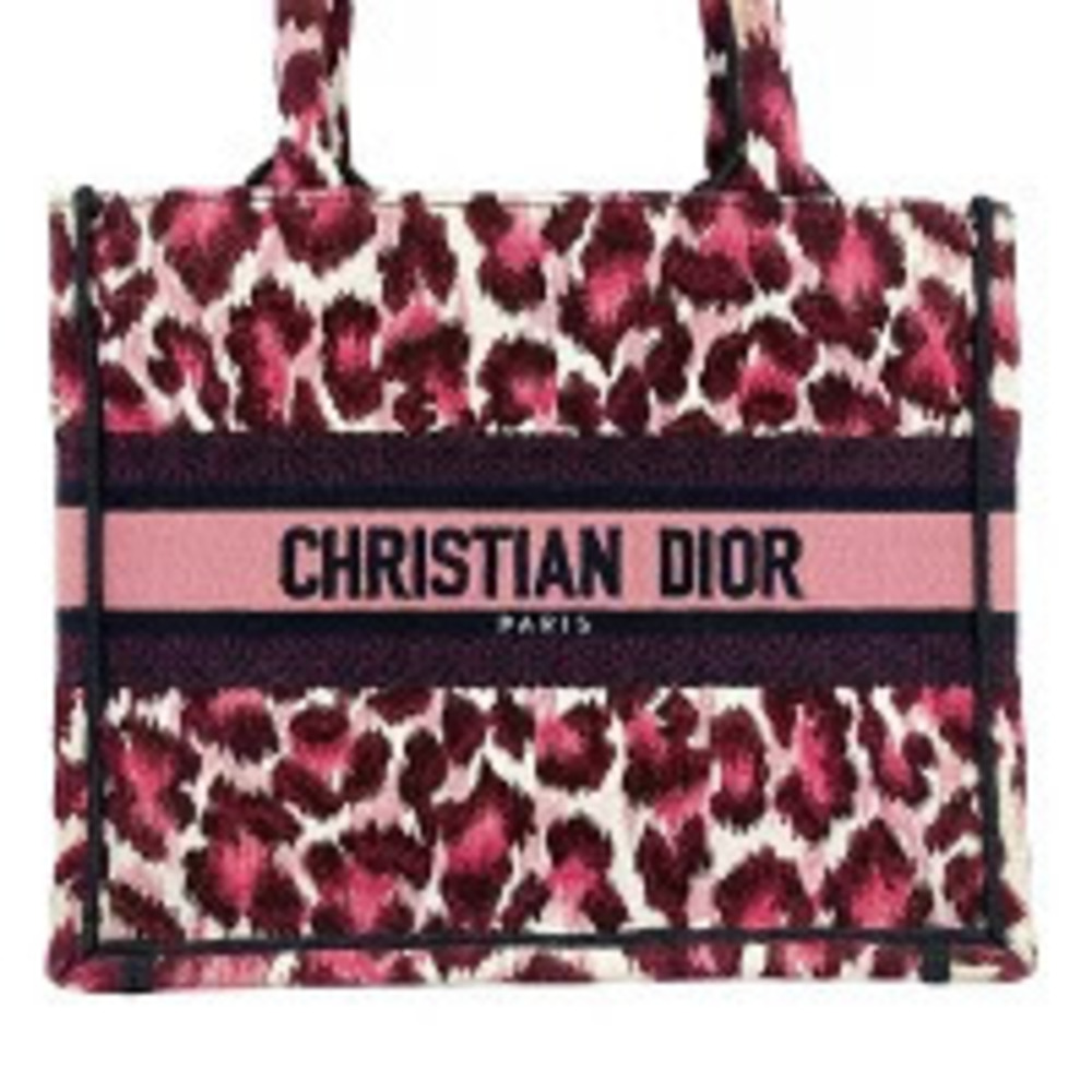 Christian Dior Canvas Book Tote Bag Pink